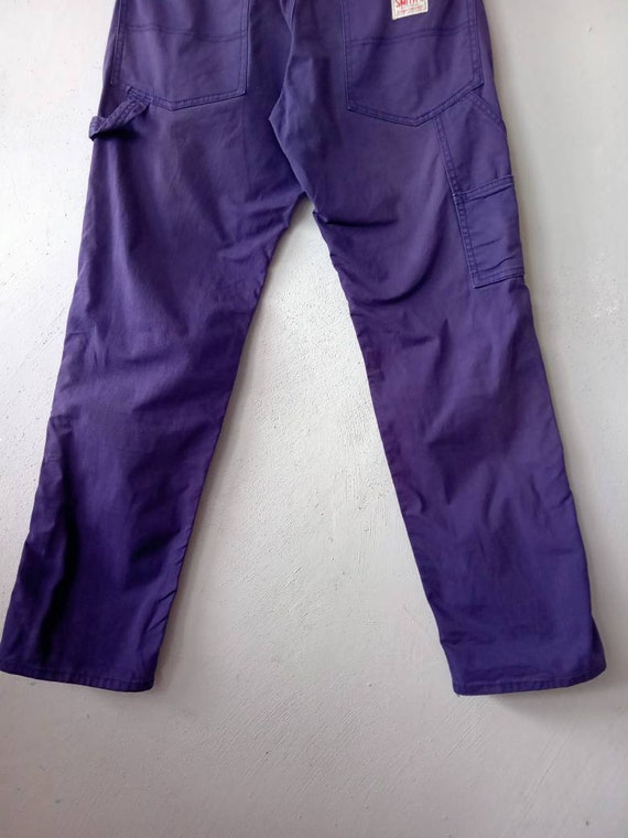 Vintage Smith's Workwear Sanforized Purple Pants … - image 7