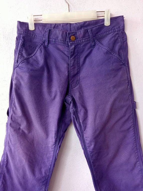 Vintage Smith's Workwear Sanforized Purple Pants … - image 2