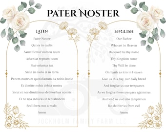Pater Noster | Our Father | Latin Syllable Divisions