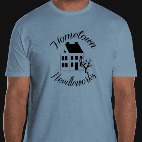Hometown Needleworks Tshirt - STONE BLUE