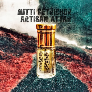 Mitti Attar Petrichor  Premium Perfume Oil - Alcohol-Free Attar Oil w/ Natural Sandalwood Oil Base | Long-Lasting Unisex Aromatic Perfume