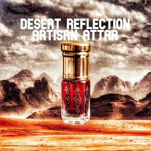 Desert Reflection Premium Perfume Oil | Mysore Sandalwood, Frankincense, Labdanum, Papua Oud | Artisan Attar | Unisex Fragrance