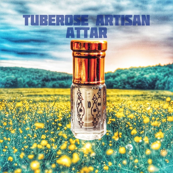 Tuberose Attar | Premium Perfume Oil - Alcohol-Free w/ Sandalwood Oil Base | Long-Lasting Unisex Floral Perfume