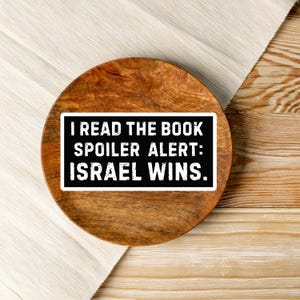 Calcomanía de vinilo "Israel gana": calcomanía de apoyo al sionismo judío