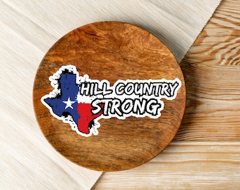 Texas Strong Decal: Lone Star Flag Vinyl Sticker - Flood Relief Support