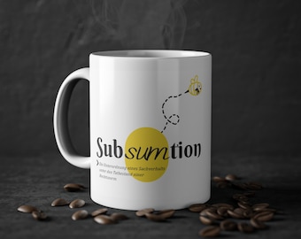 Law coffee mug -Subsumption- gift for lawyers, law students, lawyer, judge, notary, law. BLAW BLAW - Essentials