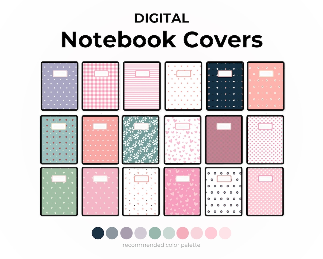 Cute Digital Notebook Covers Goodnotes Notability Etc Kawaii Pastel - Etsy