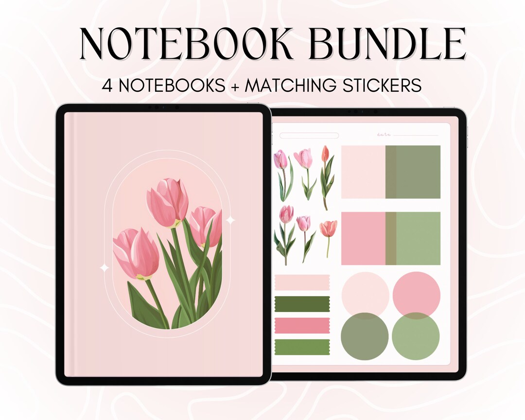 Digital Notebook Bundle Digital Stickers Aesthetic Sticky Notes for ...