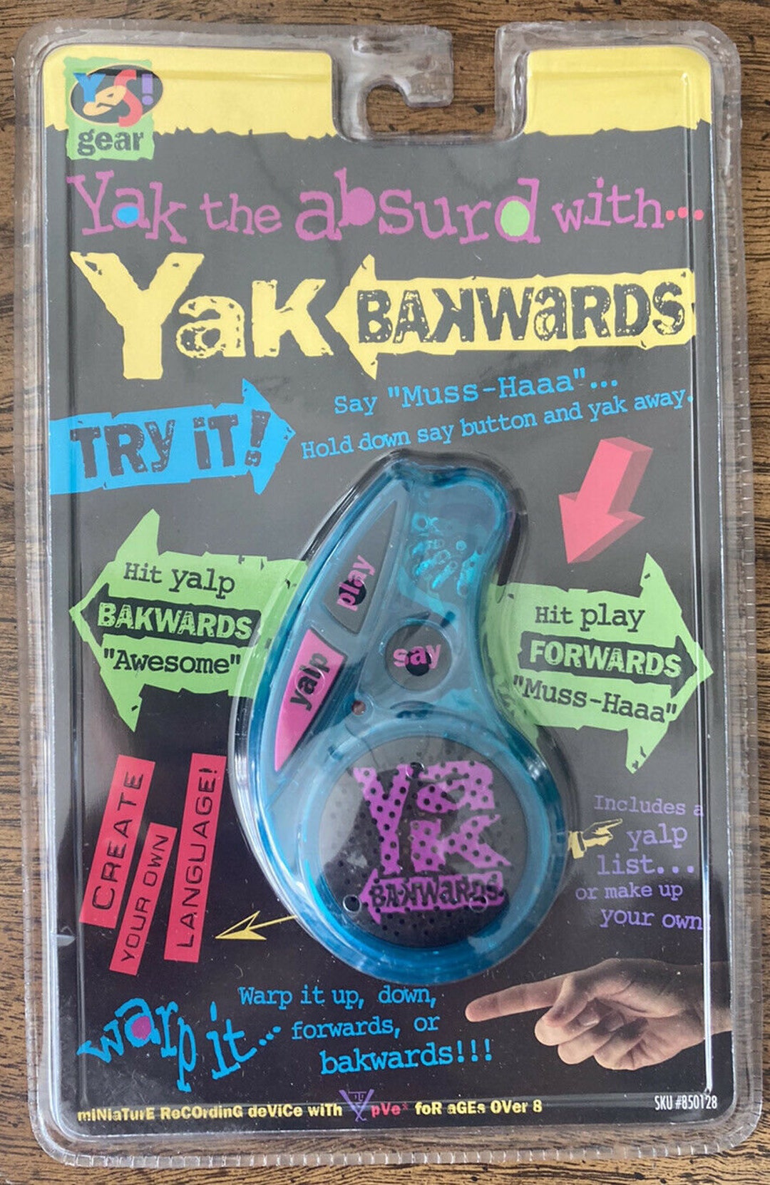 NOS Vintage 1996 Yak Bak Bakwards Backwards Voice Recording Etsy