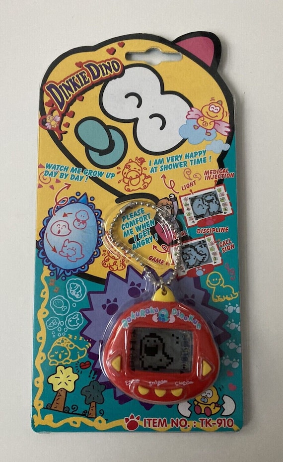 NEW Dinkie Dino Raku Raku Dinokun Japanese Virtual Pet TK-910 Red