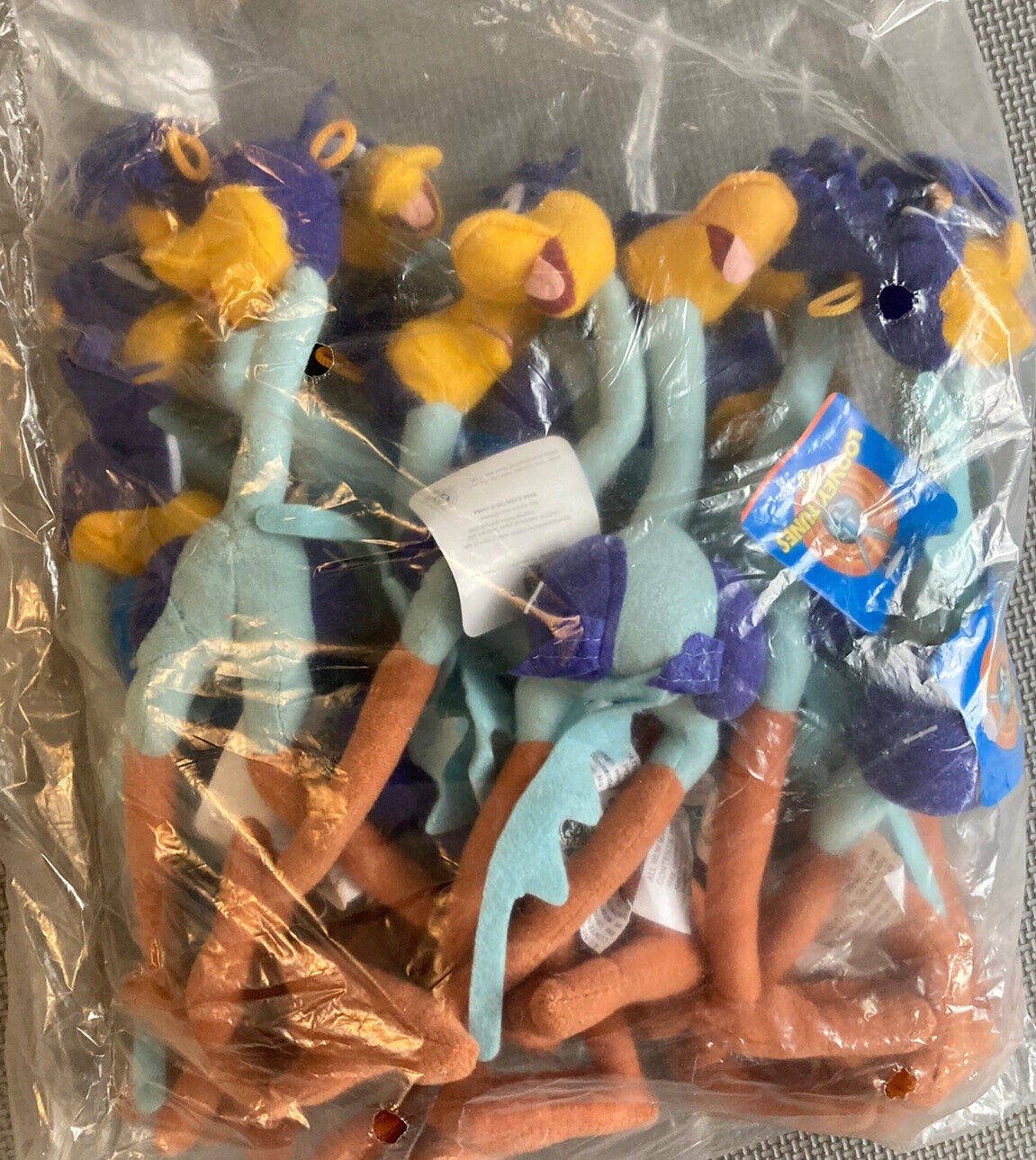 Vintage 1990s Looney Tunes Roadrunner Stuffy Stuffed Plush
