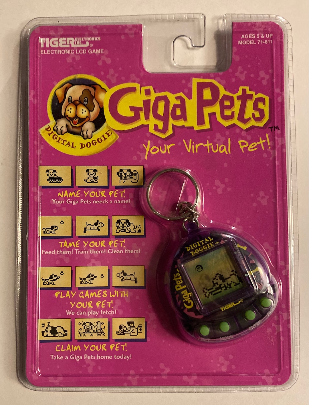 Giga Pets Digital Doggie Factory Sealed Tiger Electronics 1997