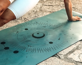 Tapis de yoga premium INSTANT Grip PU Pro Cosmic Grey 4,5 mm | Caoutchouc naturel et PU | respectueux de l'environnement | végétalien