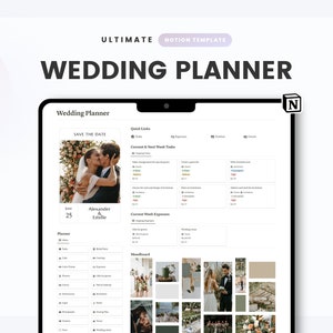 Ultimate Wedding Planner Notion-sjabloon (digitale download)