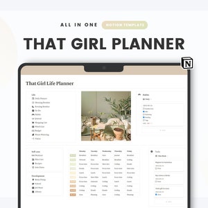 Notion Ultimativer Lebensplaner 2025 | Notion Vorlage | Notion Dashboard | Dass Mädchen Planer | Notion All in one Planer | Digitaler Planer