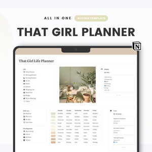 Notion Ultimate Life Planner 2024 | Notion Template | Notion Dashboard | That Girl Planner | Notion All in one Planner | Digital Planner