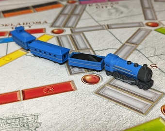 Ticket to Ride custom 3d printed player pieces. High detail replacement trains (Unofficial)