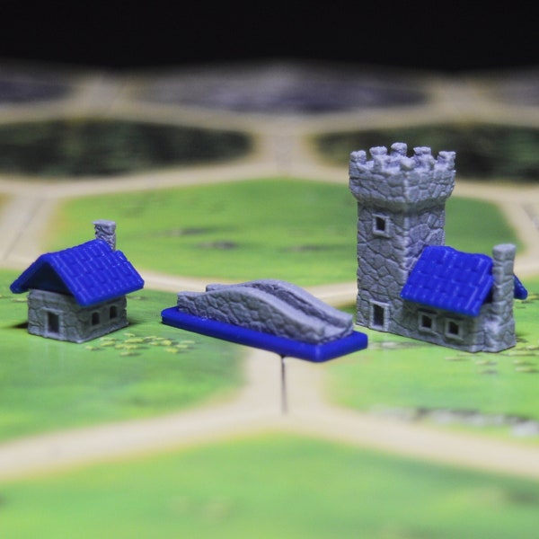 3d Printed Catan Settlements Etsy