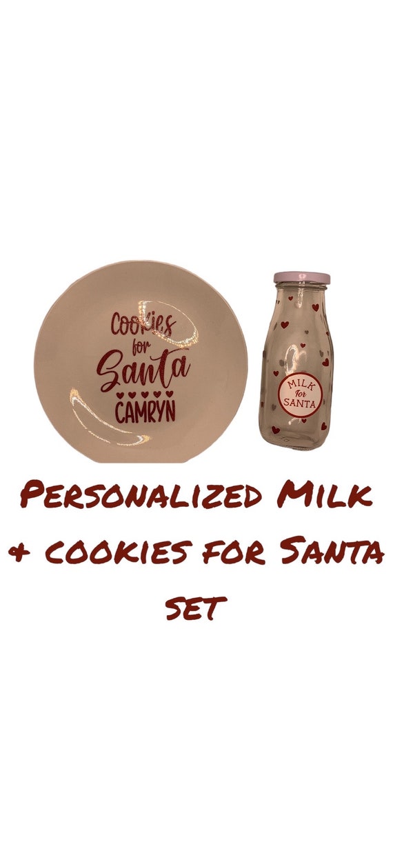 Christmas Milk Jug and Cookies for Santa Gift Set for Christmas