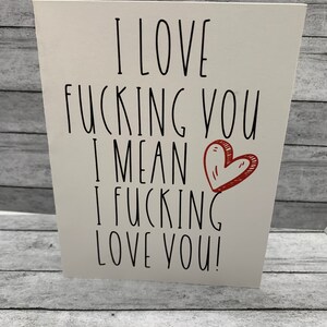 Naughty, Fun, Swear Anniversary/Valentine’s Day/Birthday card for loved one- brutally honest cards for any occasion