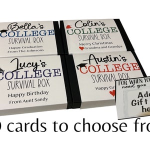 College gift card box, college open when cards, gift card book,    College care package, Christmas gift, graduation gift, birthday gift