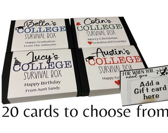 College gift card box, college open when cards, gift card book,    College care package, Christmas gift, graduation gift, birthday gift