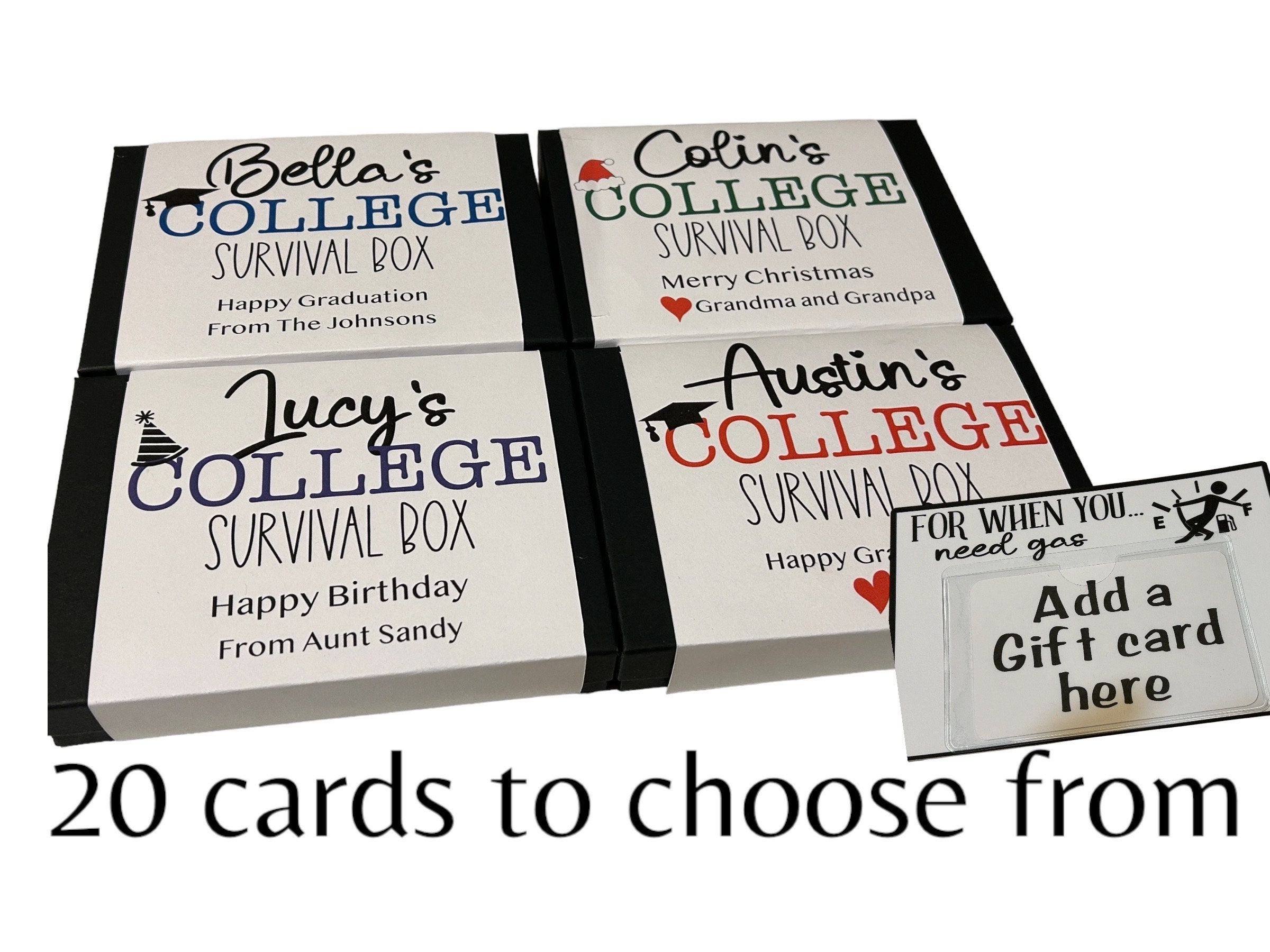 College Gift Card Box, College Open When Cards, Gift Card Book, College  Care Package, Christmas Gift, Graduation Gift, Birthday Gift - Etsy