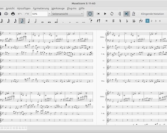 Score for classical music from the 19th century