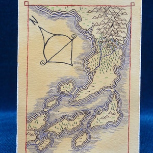 Peninsula - Original Hand Made Fantasy Map