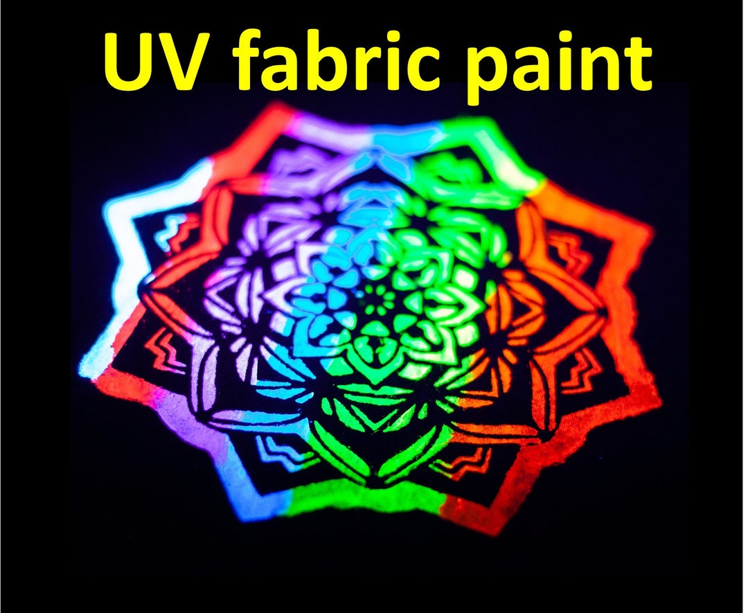 UV Fabric Paint Blacklight Reactive Fluorescent Paint. Etsy Australia