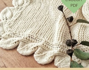 PDF baby blanket, knitted baby blanket PDF pattern, DIY classic baby blanket, knitted patterns English version,