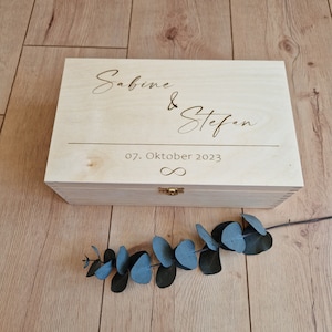 Erinnerungskiste Hochzeit | Hochzeitsbox | Erinnerungsbox Hochzeit | Individuell | Personalisiert | Hochzeitsgeschenk | Kartenbox | Gravur