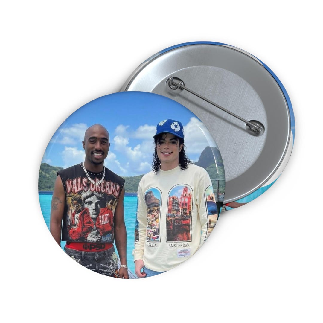 Pac and Michael Pin Button Pinback 2.25 Inches - Etsy