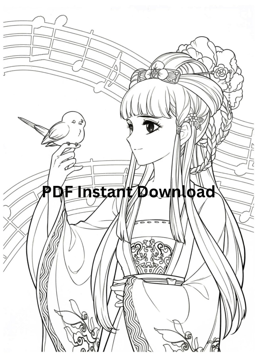 One Manga Anime Printable Coloring Sheet - Etsy