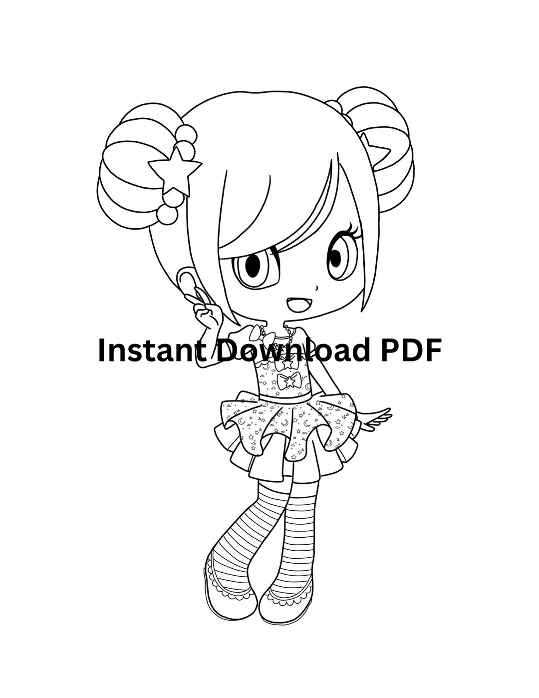 One Manga Anime Coloring Page - Etsy