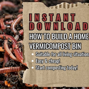 Instant Download: DIY Vermicomposting Bin Instructions (PDF)