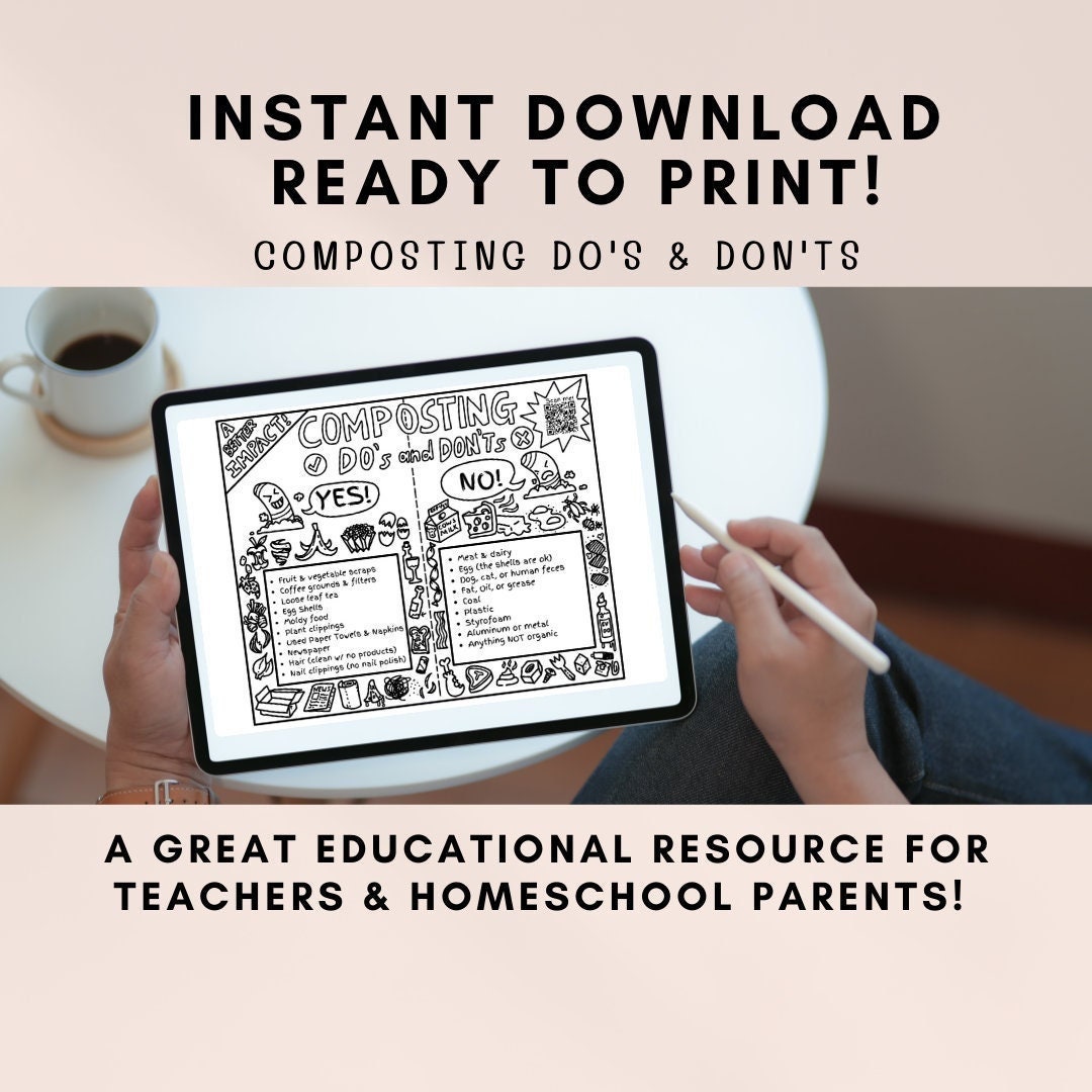 Printable Composting Do's and Don'ts Guide - Instant Download PDF - Etsy
