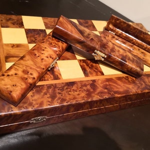 Handcrafted MOROCCAN CIGARILLO CASE Pen Case (Thuya Wood)