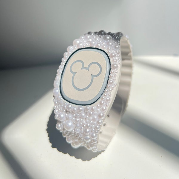 Magicband+ bedazzled, pearl, custom made magicband+, sparkle magicband, DIsney magicband