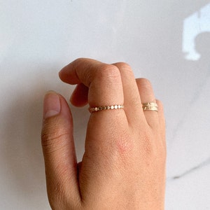 Hammered Bead Ring | 14k Gold Filled Rings | Gold Dot Ring | Simple Ring | Gold Ring | Dainty Ring | Stacking Rings | Handmade Rings