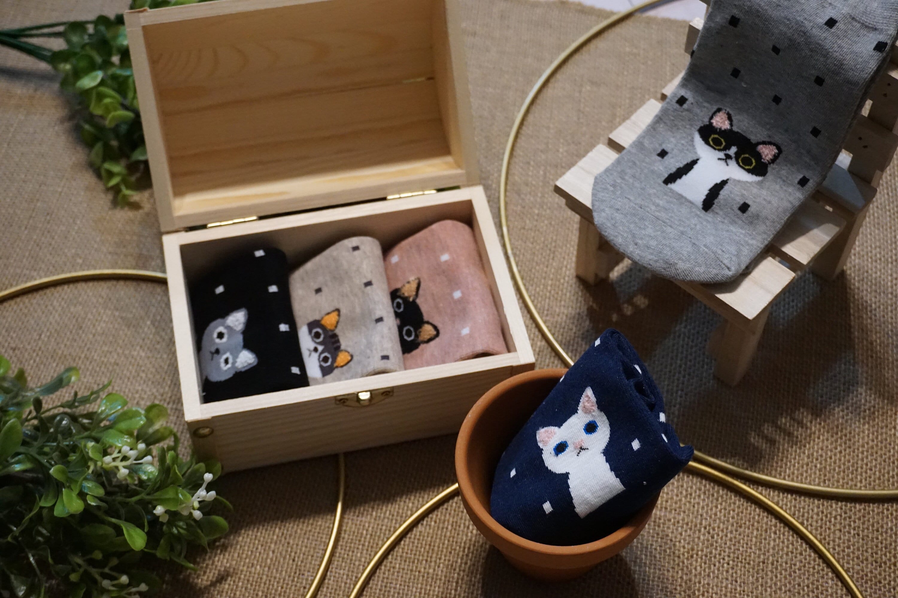 5 pares de calcetines de algodón de moda para mujer, calcetines estampados, calcetines de gato, calcetines lindos, calcetines elásticos, calcetines divertidos, calcetines tobilleros