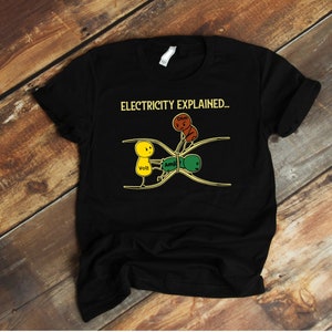 Electricity Explained T Shirt, Electrician T Shirt Gift , Ohm's Law Voltage Ampere Resistance Electric Engineering T Shirt, Electricity Gift