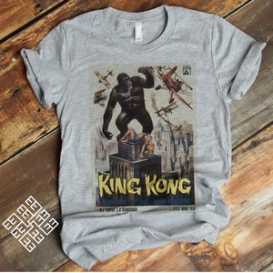 Vintage King Kong Tee Shirt, The King Kong Vintage Movie Poster Inspired Shirt, Giant Monster Gorilla T Shirt, Epic Film King Kong Kids Gift