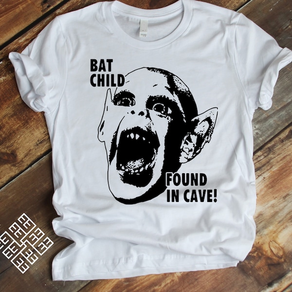 Bat Child Found In Cave T Shirt, Monster Shirt, Human Bat Hybrid Mutant Tee Shirt, Bat Child Graphic Tee, Bat Child T Shirt Gift