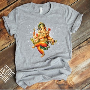 Ganesha Tee Shirt, Ganapati Elephant Headed Hindu God T Shirt, Spiritual Yoga Meditation  Tee, Religious Shirt, Ganesh Tee Shirt Gift