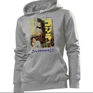 Vintage Japanese Movie Godzilla Hoodie, Kaiju Sweatshirt, Gojira Tokyo Attac Hoody, Fictional Character King of the Monsters Hoodies