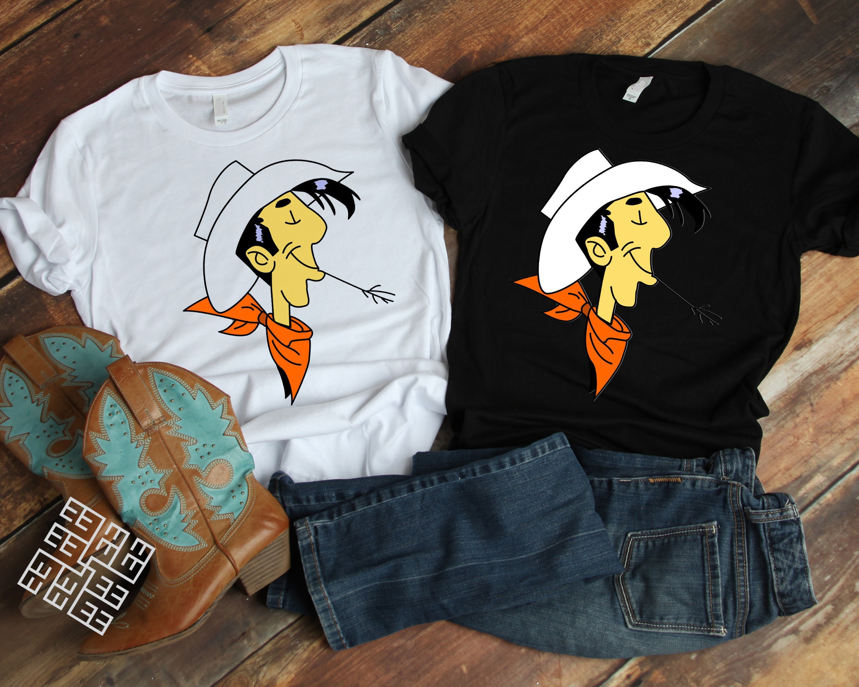 T Shirt Etsy Lucky Luke -