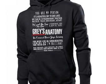 Dr Meredith Grey Quotes Hoodie, TV Series Greys Anatomy Inspired Hoodie, Nurse Hoodie Gift, Medical Hoodie, Surgeon Hoodie , Greys Gift