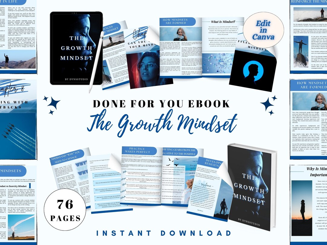 Done for You the Growth Mindset Ebook | Brandable Ecourse | Life ...