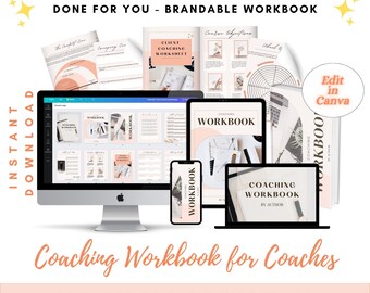 Coaching Workbook | Life Coach Workbook | Editable Coaching Tool | Coach Program Template | Done for you Content | Lead Magnet | Editable